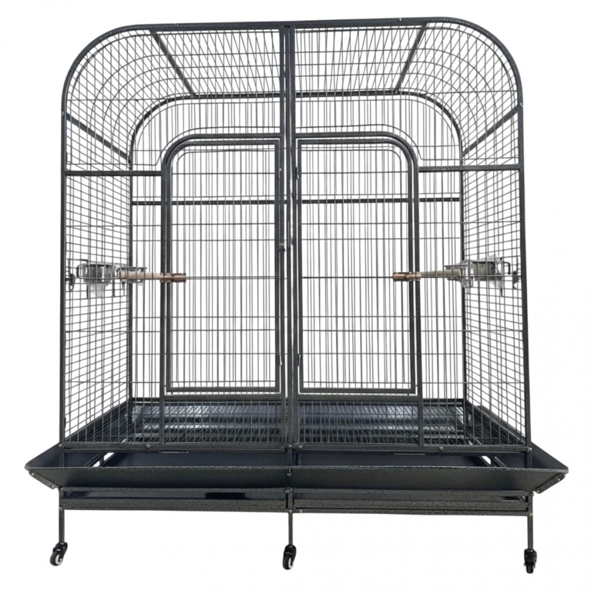 Extra Large Double Parrot Cage Aviary with Removable Divider, Dome Top ...